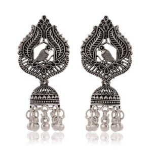 Women's Indian Bollywood Stylish AZ838-OXidised Earrings Traditional Ethnic Jhumka/Jhumki Earrings for Women Unique Design -AZ838-OX-ER5